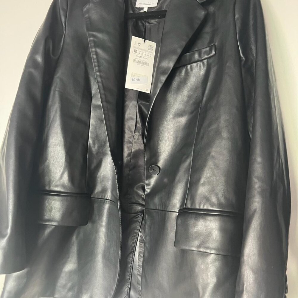 Zara Leather Blazer